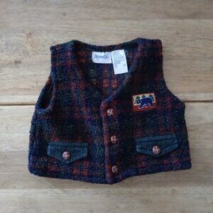 NANETTE multi color fleece vest sz 3/6 mos. boys